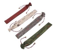 Homoyoyo Juego de 4 Bolsas para Abanicos Plegables de Mano 15.35 Pulgadas en Tela Portátil para Guardar y Transportar en Actividades Cotidianas y Sociales