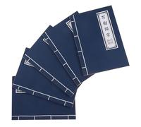 Homoyoyo Juego de 5 Cuadernos Chinos Vintage Wuxia Cuaderno de Caligrafía Artesanal Papel Kraft sin Forro Tamaño Compacto para Notas Creativas Diario Retro Cosido para Cosplay y