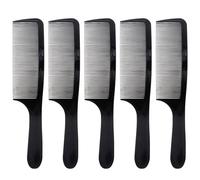 Homoyoyo Juego de 5 Peines Planos para Cortadora de Cabello Diseño Ergonómico Curvo en Abs Negro para Uso Profesional y Doméstico