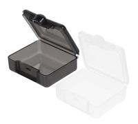 Homoyoyo Juego de 6 Cajas Organizadoras de Pastillas Pequeñas de Plástico, Dispensador Doméstico Portátil, Estuche Transparente y Negro para Viaje y Almacenamiento Seguro de Medicamentos