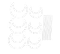 Homoyoyo Juego De 6 Marco de Guirnalda Forma de Luna para DIY Soporte de Plástico para Arreglos para Decoración de Bodas y Manualidades