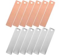 Homoyoyo Juego de 6 Pares de Tiras de Cobre y Ánodo de Zinc para Experimentos Científicos Baterías de Frutas Placas Metálicas para Enseñanza y Prácticas de Electroquímica