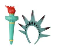 Homoyoyo Juego De Accesorios y Antorcha De La Estatua De La Libertad Diadema Única Para Disfraz De Halloween