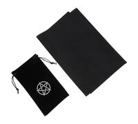 Homoyoyo Juego de Bolsa de Almacenamiento y Mantel para Cartas del Tarot Diseño de Pentáculo, Tapiz Morado de 12 Constelaciones, Tela Duradera para Sesiones de Tarot y Prácticas Esotéricas