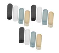 Homoyoyo Juego de Botellas de Loción para Viaje 4 Piezas 60 Ml Tubos Flexibles Portátiles para Cuidado Facial Masculino Kit Neceser Viaje a Prueba de Fugas Estuche Eva