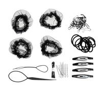 Homoyoyo Juego de Redes Elásticas Invisibles Cabello Malla Fina Transpirable 4 Unidades Tamaño Grande para Moños de Ballet y Peinados de Competición, Adecuado para Mujeres y Niñas