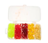 Homoyoyo Juego de Señuelos Blandos para Pesca 160 Piezas, Cebos Artificiales de Gusano y Maíz Realistas de Silicona, para Lubina, Trucha y Carpa en Agua Dulce y Salada, Portátil y Fácil