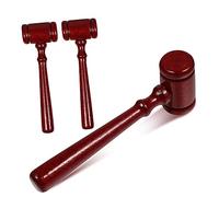 Homoyoyo Juez Mini de Madera Roja Martillo de Juez para Niños Accesorio de Disfraces Juguete Educativo para Abogados y Jueces