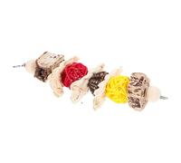 Homoyoyo Juguete Colgante Masticable para Pájaros Pequeños Juguete para Destrozar Jaulas de Loros Accesorio Ligero de Fibras Naturales de Maíz Colores Aleatorios Color Color Aleatorio