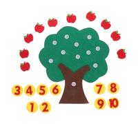 Homoyoyo Juguete Educativo de Matemáticas con Árbol de Manzanas de No Tejida de Asociación Numérica para Desarrollo Cognitivo y Coordinación Visual y Manual