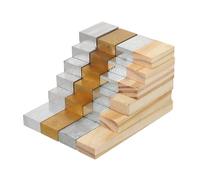 Homoyoyo Kit de 24 Bloques Rectangulares de Densidad para Física y Ciencias Multimateriales de Hierro Aluminio y Madera Adecuado para Experimentos Escolares y Laboratorio Educativo