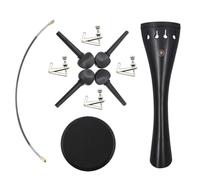 Homoyoyo Kit de Accesorios para Violonchelo de Ébano Cordal, Placa de Tracción, 4 Perillas y 4 Microafinadores, Instalación Conveniente y Portátil para Entusiastas del Color Aleatorio