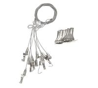 Homoyoyo Kit De Alambre Ajustable para Colgar Cuadros 10 Tiras De Alambre De Acero Inoxidable Gancho y 1m De Cuerda Adecuado para Exposiciones y Decoración De Paredes