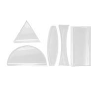 Homoyoyo Kit de Lentes Ópticas de Física 5 Piezas Vidrio Transparente Lentes Convexas y Cóncavas para Enseñanza Experimental Educativa en Ciencias Ópticas