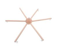 Homoyoyo Kit de Marco Móvil de Madera Natural con Estructura Esférica de Seis Patas Soporte Robusto para Móvil de Bricolaje Habitación Infantil Decoración Colgante para Cunas y Carillones