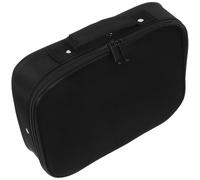 Homoyoyo Kit de Peluquería Bolsa Organizadora para Tijeras y Máquinas Eléctricas, Estuche Portátil de Tela Negra 29X28X8 CM, Diseñado para Profesionales del Cabello