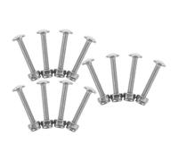 Homoyoyo Kit de Reparación para Mesa de Futbolín 12 Piezas Tornillos M4 X 25 Mm Pernos de Fijación y Tuercas Metálicas Resistentes para Hardware de Futbolín y Accesorios de Juego