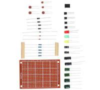 Homoyoyo Kit de Soldador para Electrónica Tablero de Práctica y Conjunto de Componentes Eléctricos, Adecuado para Formación en Habilidades de Soldadura y Uso Académico