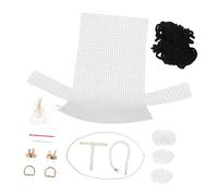 Homoyoyo Kit Para Hacer Bolsos Diy Tejido a Mano Negro, Materiales De Perlas y Aleación, Kit Completo Para Mujer, Bolso De Hombro y Cruzado Artesanal, Uso Para Regalos y Manualidades Creativas