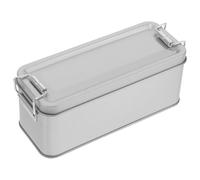 Homoyoyo Latas de Galletas con Tapa de Hierro Plateado, Caja Rectangular Práctica para Regalar Pequeños Dulces en Celebraciones de Temporada