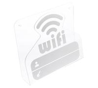 Homoyoyo Letrero Acrílico para Contraseña Wifi Transparente Soporte de Escritorio y Pared Decoración Versátil para Bares Oficinas y