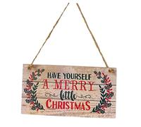 Homoyoyo Letrero Colgante De Feliz Navidad En Madera con Diseño De Ángel para Decoración Navideña De Puerta - Placa Vintage Merry Christmas para