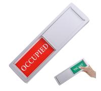 Homoyoyo Letrero Magnético de Privacidad para Puerta Corrediza, Indicador Vacant/occupied para Oficina y Sala de Conferencias, Señal Antirayaduras Color Plateado, Fácil de Usar