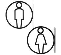 Homoyoyo Letreros Acrílicos para Puertas de Baño Doble Cara Señalización para Aseo Masculino y Femenino 2 Piezas Diseño Lateral Uso para Oficinas Restaurantes y Baños Públicos