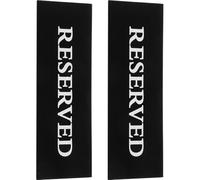 Homoyoyo Letreros de Mesa Reservada para Eventos 2 Piezas Acrílico Negro 15x5 Cm Señal de Asiento Prohibido Fumar Adecuado para Restaurantes, Hoteles y Bodas