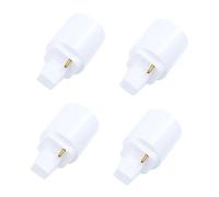 Homoyoyo Ligero 4 Piezas Cabeza De La Lámpara De Conversión G24d Enchufe Adaptador De Casquillo De Bombilla Portalámparas Tres Cambiar E27 [material Metálico]: Cobre Niquelado