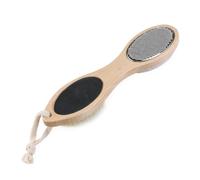 Homoyoyo Lijadora para Pies Cepillo para Uñas y Piedra Pómez | Madera, Cerdas y Acero, Exfoliación, Masaje y Limpieza, para Durezas y Callos en Pies