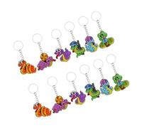 Homoyoyo Llavero Colgante de Serpiente de Dibujos Animados de PVC Set de 12 Piezas 1 2 3 4 5 6 2 Unidades Cada Uno Colores Variados Accesorio para Bolso y Decoración para Teléfono