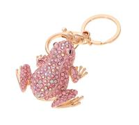 Homoyoyo LLavero de rana fiesta alfileres de rana dibujos animados accesorios decoración juguete de perro rana cosas lindas de rana figuras de rana Aleación de zinc rosa