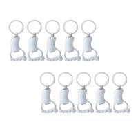 Homoyoyo Llavero Práctico Abrebotellas de Metal, 10 Unidades Diseño en Forma de Pie, Adecuado para Cocina y Hoteles, Compacto y Fácil de Llevar