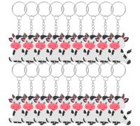 Homoyoyo Llaveros de Vaca Kawaii 24 Piezas Colgantes de Mochila y Bolso de PVC y Aleación de Zinc Dibujos Animados Animales Obsequio para Fiestas Infantiles y Decoración