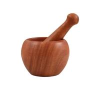 Homoyoyo Machacador de Ajo de Madera Pequeña Mortero Manual para Ajo y Especias Utensilio de Cocina Ecológico para Moler Suplementos y Pastillas Herramienta Natural para Uso Doméstico