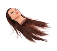 Homoyoyo Maniquí de Peluquería con Cabello Real Modelo para Prácticas de Trenzado y Cabeza con Peluca Resistente al para Entrenamiento Salones y Escuelas de Cosmetología