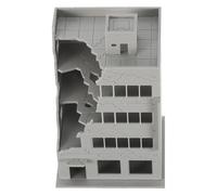 Homoyoyo Maqueta de Ruinas Abandonadas Construcción Plástica para Dioramas Ferroviarios y Paisajes Urbanos Miniatura