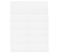 Homoyoyo Marcadores de Punto de Cruz DIY para Libros 12 Unidades de Tela de Algodón Blanca 7X19 CM Marcapáginas Artesanales Rectangulares en Blanco para Bordado y Manualidades