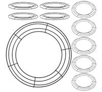 Homoyoyo Marco De De Bricolaje 10pcs DIY Iron Wreath Frame Redonda Anillos de de reutilizable Anillos de fabricación Marco De