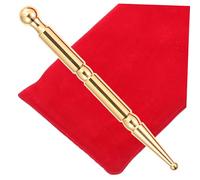 Homoyoyo Masajeador de Tejido Profundo Varilla de Masaje Facial y Corporal 1 Unidad Metal Amarillo para Acupresión y Reflexología Terapéutica en Bienestar y Relajación Salud