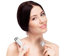 Homoyoyo Masajeador Facial Eléctrico Multifuncional para Rostro y Cuello Revestimiento Metálico Minimasajeador Portátil para Cuidado Facial Casa o Viajes