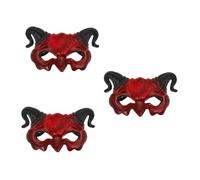 Homoyoyo Máscara De Demonio Oni Samurai Espeluznante - Máscara Media Para Halloween - Cosplay y Fiesta De Disfraces Ideal Para Ninja De