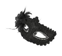 Homoyoyo Máscara de Media Cara para Mujer Diseño de Encaje Negro con Detalles de Dragón Ligera y Cómoda para Halloween Fiestas de Disfraces Carnavales y Bailes de Máscaras