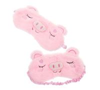 Homoyoyo Máscara De Ojos Para Niños 2 Piezas Peluche Rosa Cerdo Antifaz Para Dormir Transpirable Cómoda Para Fiestas De Pijamas Descanso Relajación Infantil