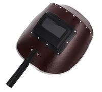 Homoyoyo Máscara de Soldar Portátil Mango, Pantalla de Soldadura de Papel Vulcanizado y Madera, Semiautomática Clásica, Acolchado Interior Cómodo para Soldadura, Corte y Esmerilado, Uso