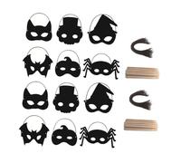 Homoyoyo Máscaras de Papel para Rascar Halloween 28 Piezas, Máscara DIY Antiarañazos, Decoración Fiesta Disfraces, Manualidades Creativas y Juegos Infantiles