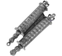 Homoyoyo Mezuzá de Metal Vintage con Decoración Judía Hogar Mezuzá Judaica con Símbolos Adorno Religioso Chic para Católicos y Judíos para Decorar Puertas