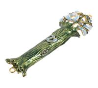 Homoyoyo Mezuzah Metálica Decorativa con Pergamino de Bendición Tradicional para Puerta Protección y Bendición del Hogar para Hanukkah y Decoración Religiosa Judía