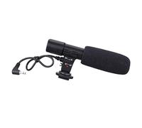 Homoyoyo Micrófono de Vídeo Externo para Cámara DSLR Profesional, Portátil para Entrevistas y Grabación, Conector de 3,5 Mm, Compatible Videocámaras, Color Negro, Ligero Alto Rendimiento